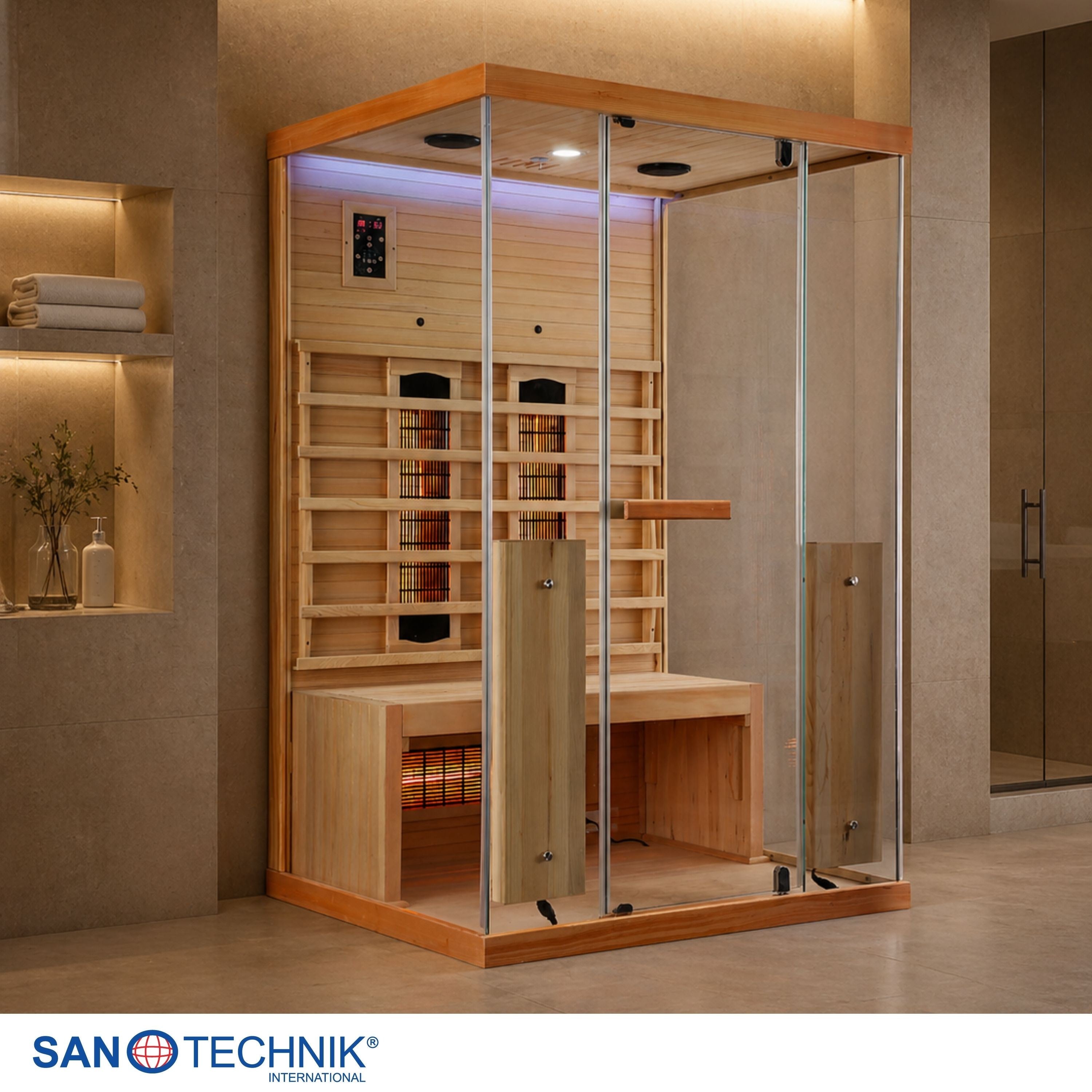 Sanotechnik - NORDISK 2 Infrarotkabine für 2 Personen 125x100x190 cm