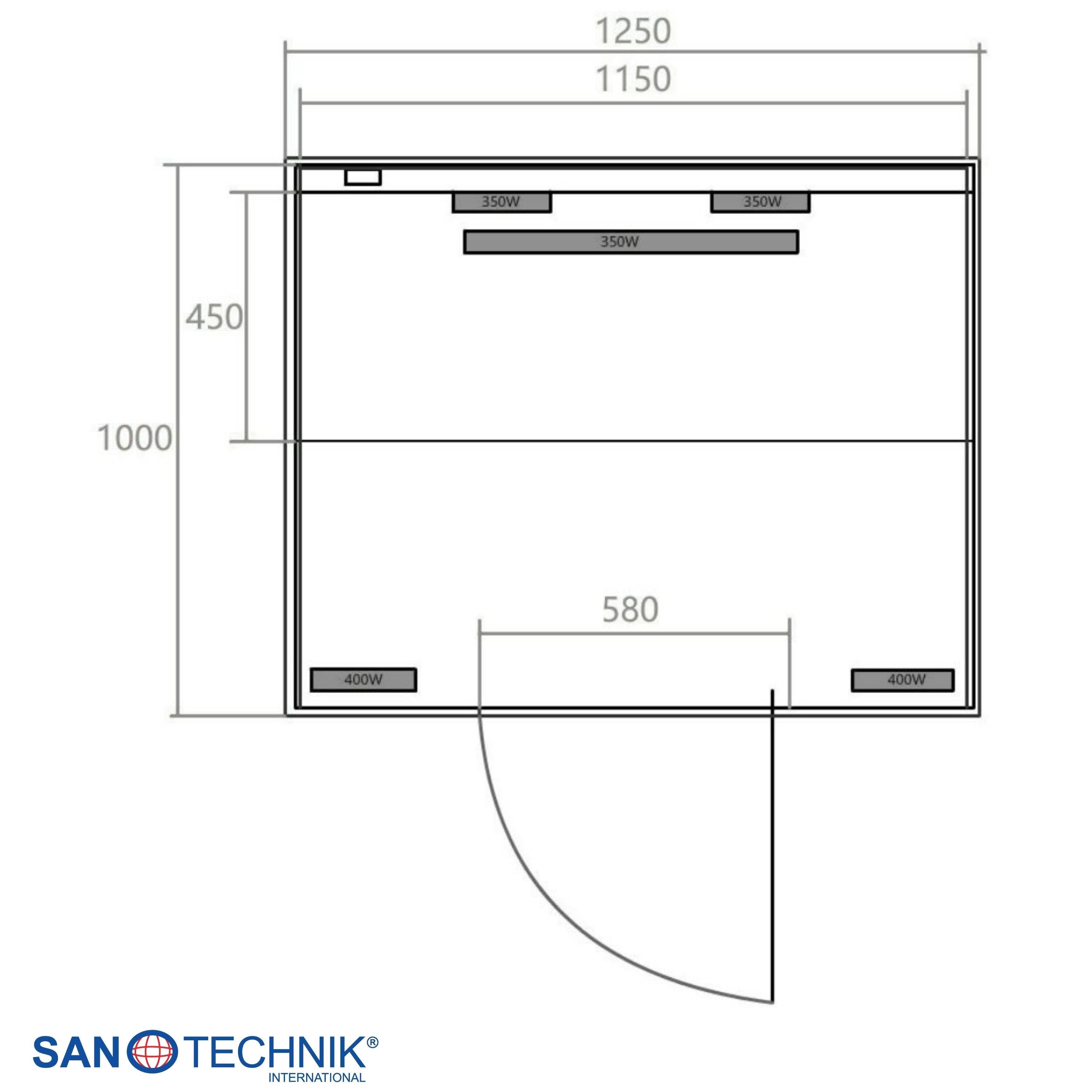 Sanotechnik - BILLUND 2 Infrarotkabine für 2 Personen 125x100x190 cm