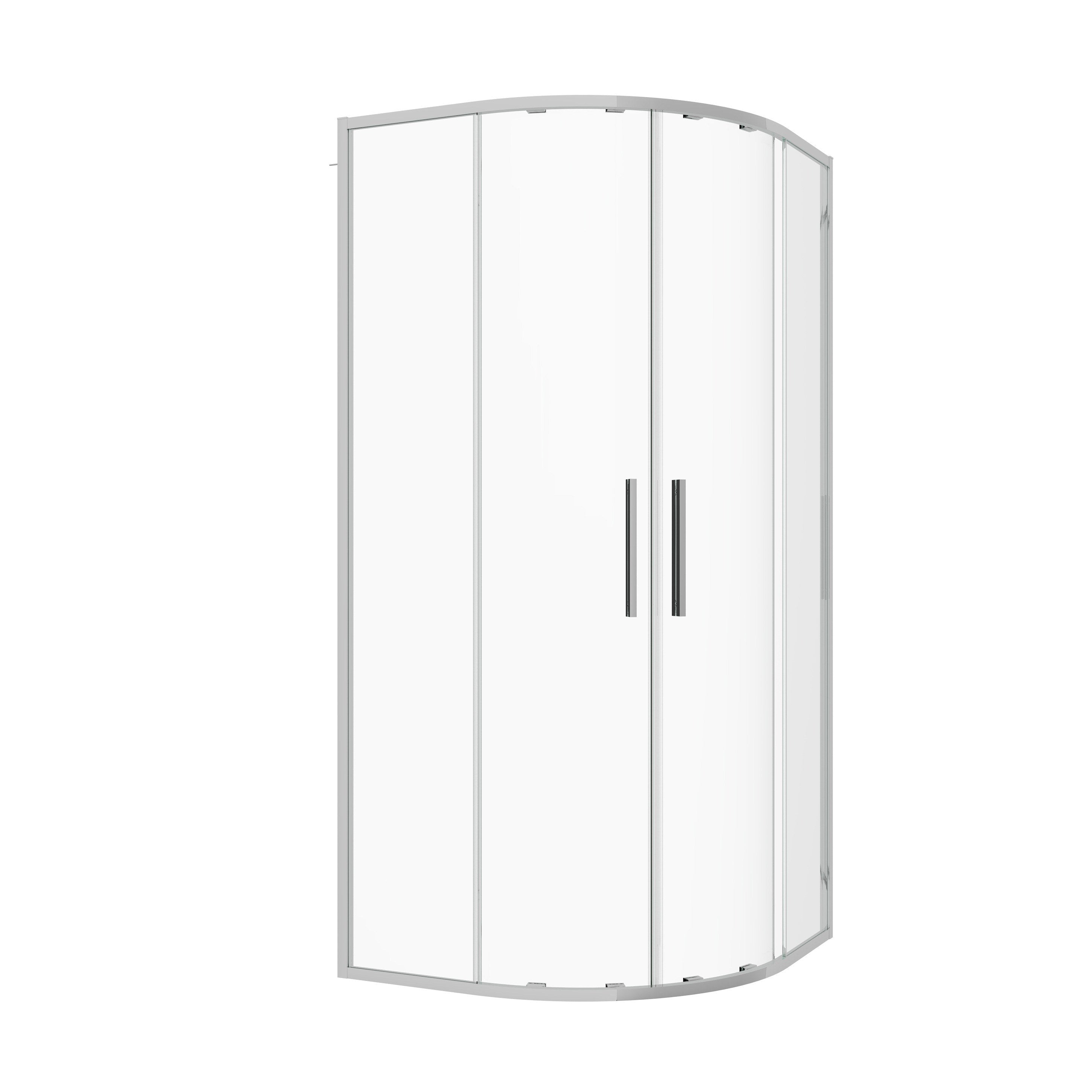 Sanotechnik - Rundduschkabine chrome 90x90x200cm ESG Easy-Clean