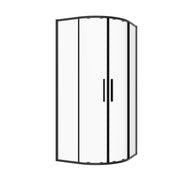 Sanotechnik - Rundduschkabine schwarz 90x90x200cm ESG Easy-Clean
