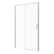 Sanotechnik - Schiebetür chrome 140x200cm 6mm ESG Easy-Clean/Soft-Close