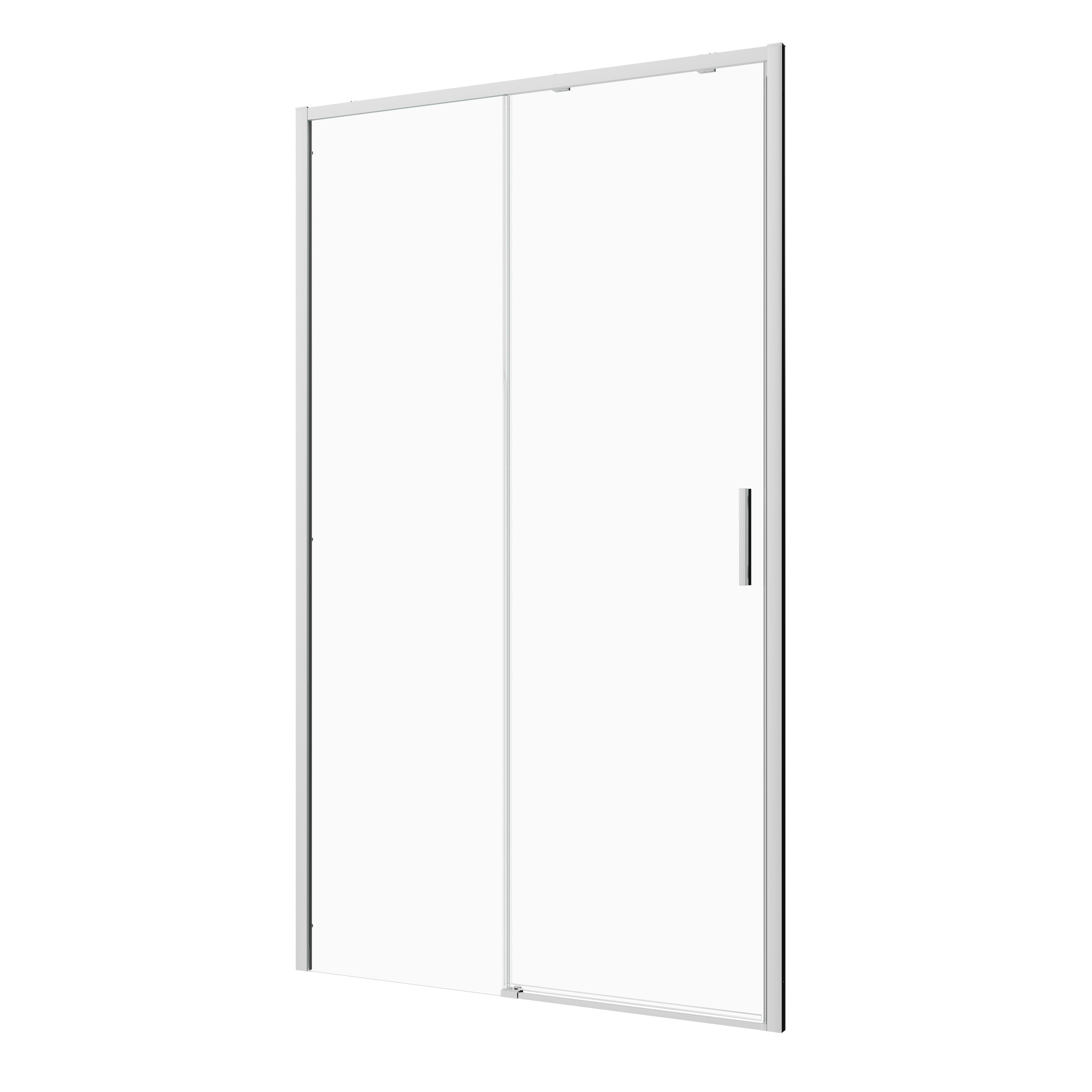 Sanotechnik - Schiebetür chrome 140x200cm 6mm ESG Easy-Clean/Soft-Close