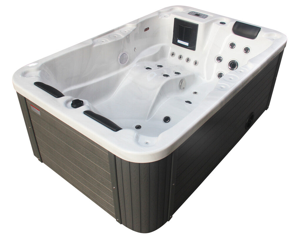 Sanotechnik - MODENA OUTDOOR WHIRLPOOL white marble inkl. Abdeckung 205x130x70 cm