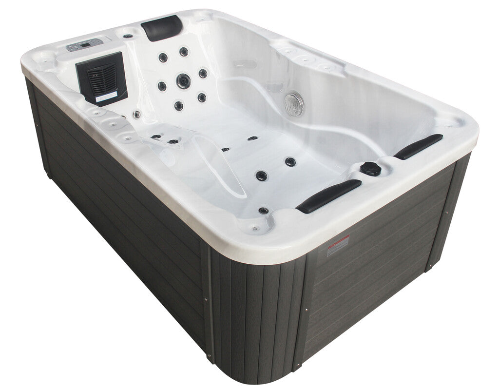 Sanotechnik - MODENA OUTDOOR WHIRLPOOL white marble inkl. Abdeckung 205x130x70 cm