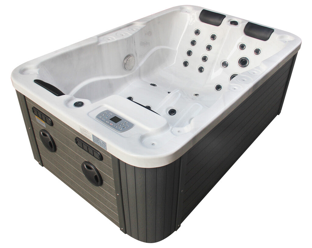 Sanotechnik - MODENA OUTDOOR WHIRLPOOL white marble inkl. Abdeckung 205x130x70 cm