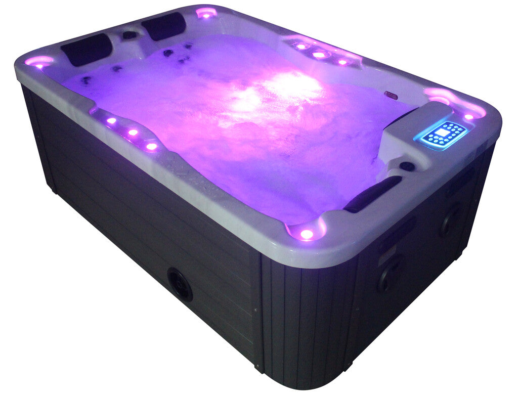 Sanotechnik - MODENA OUTDOOR WHIRLPOOL white marble inkl. Abdeckung 205x130x70 cm