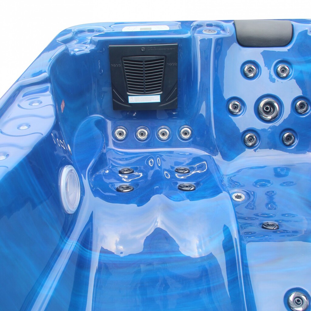 Sanotechnik - MODENA OUTDOOR WHIRLPOOL blue marble inkl. Abdeckung 205x130x70 cm