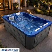 Sanotechnik - MODENA OUTDOOR WHIRLPOOL blue marble inkl. Abdeckung 205x130x70 cm