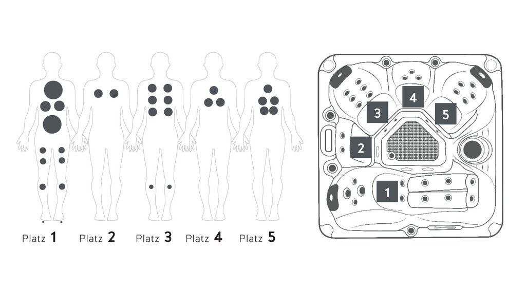 Sanotechnik - PALMA OUTDOOR WHIRLPOOL white marble inkl. Abdeckung und Stiege 190x190x86 cm