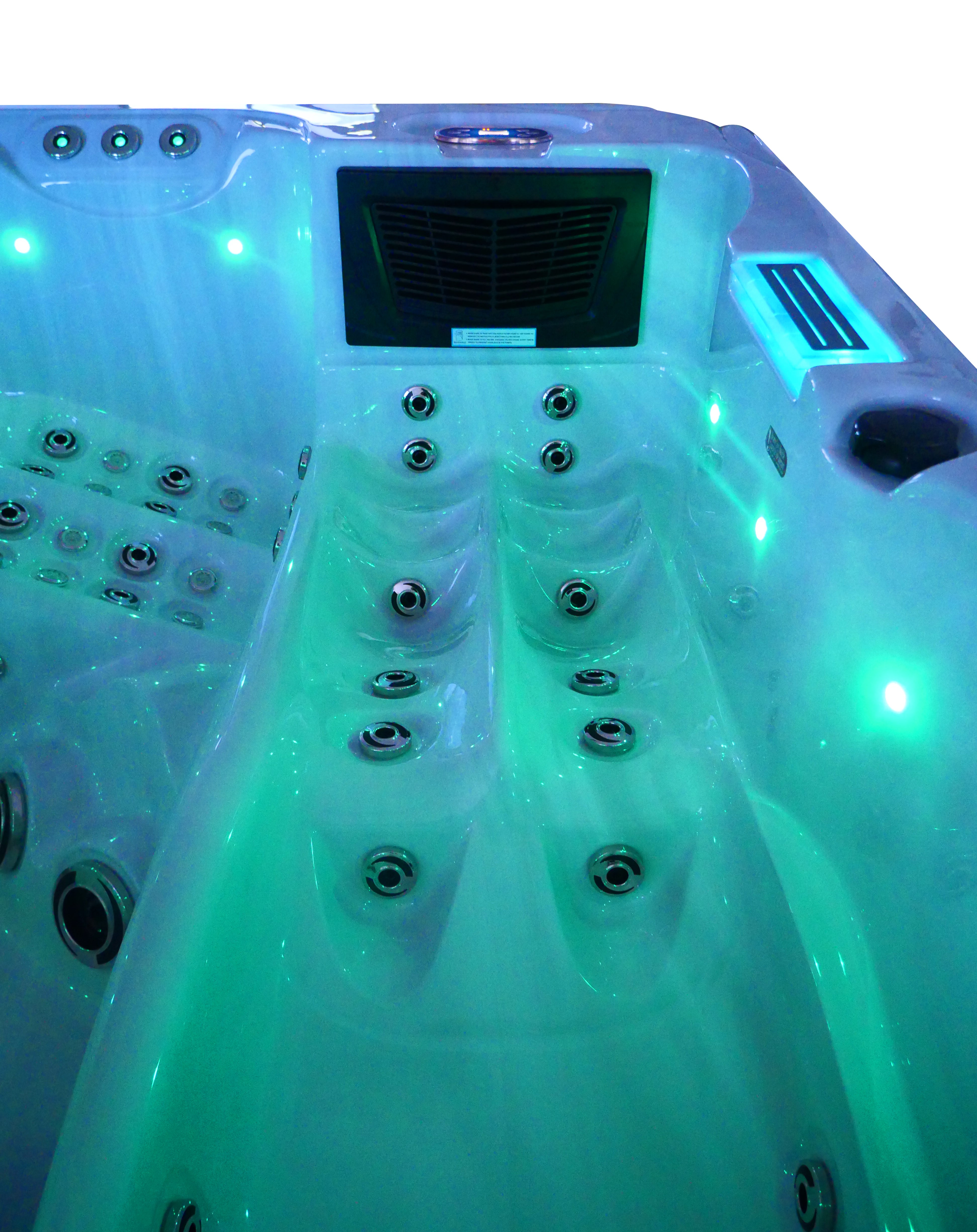 SANOTECHNIK I Outdoorwhirlpool HAWAII WHITE MARBLE inkl. Abdeckung und Stiege