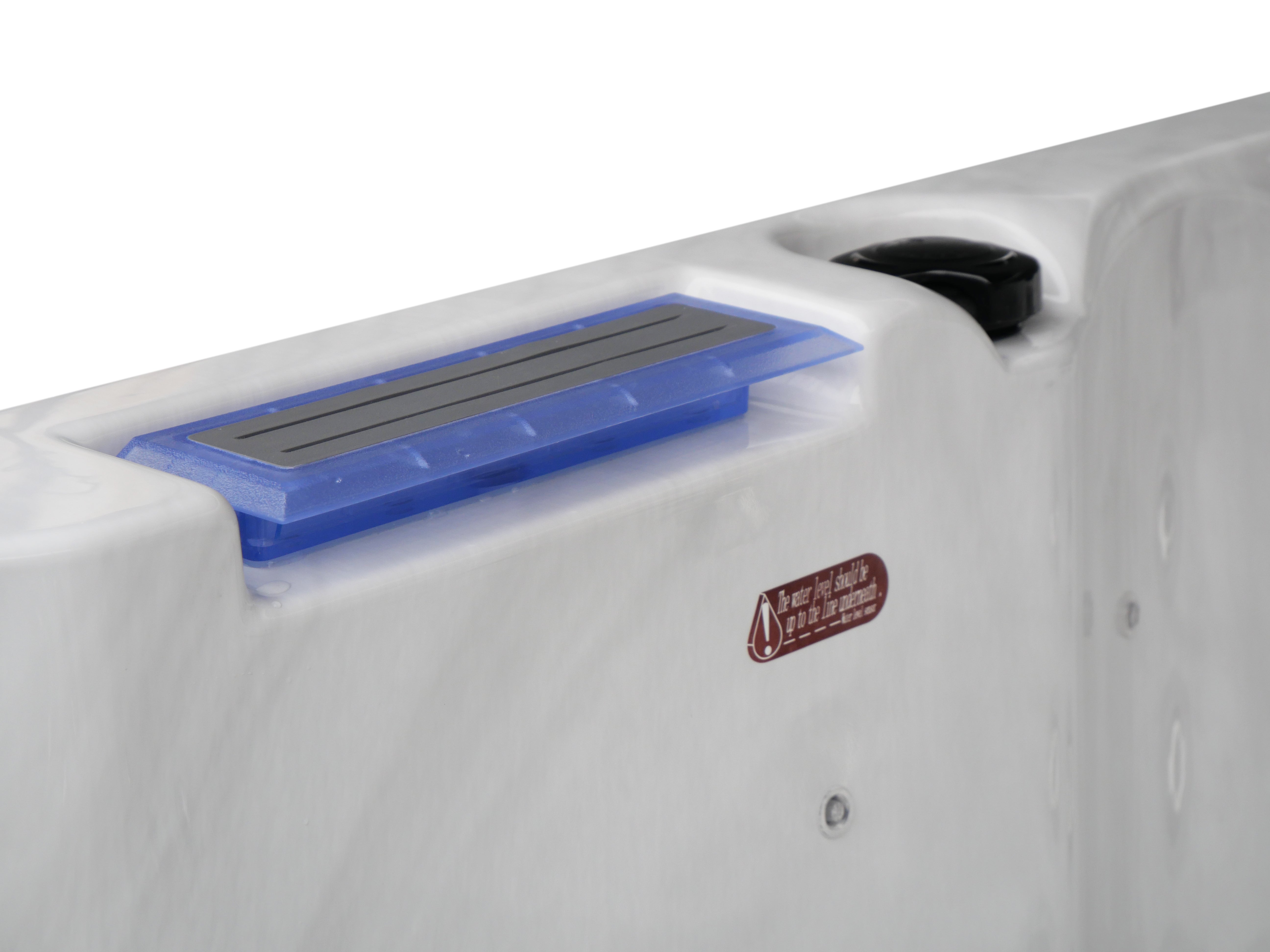 SANOTECHNIK I Outdoorwhirlpool HAWAII WHITE MARBLE inkl. Abdeckung und Stiege