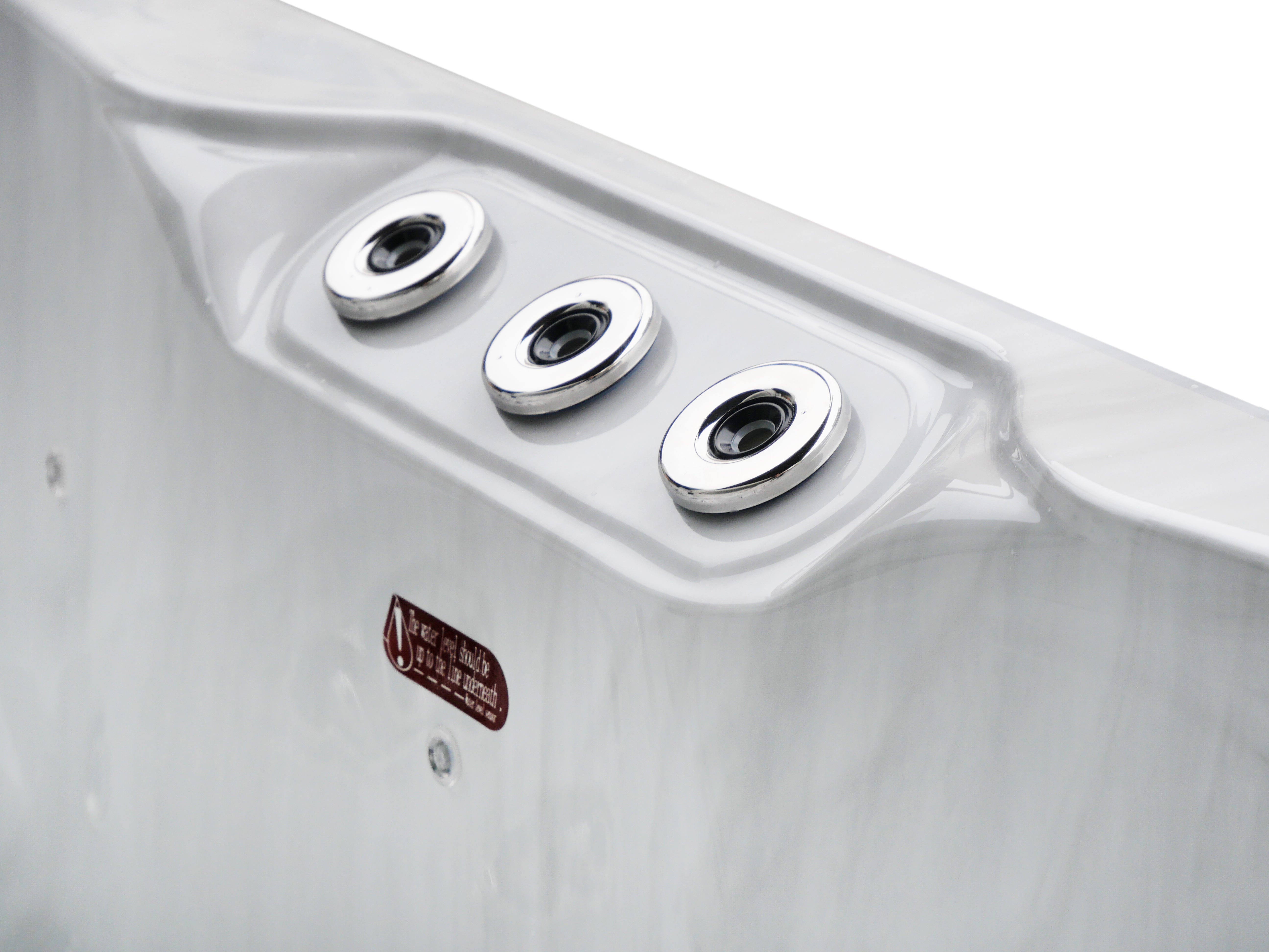 SANOTECHNIK I Outdoorwhirlpool HAWAII WHITE MARBLE inkl. Abdeckung und Stiege