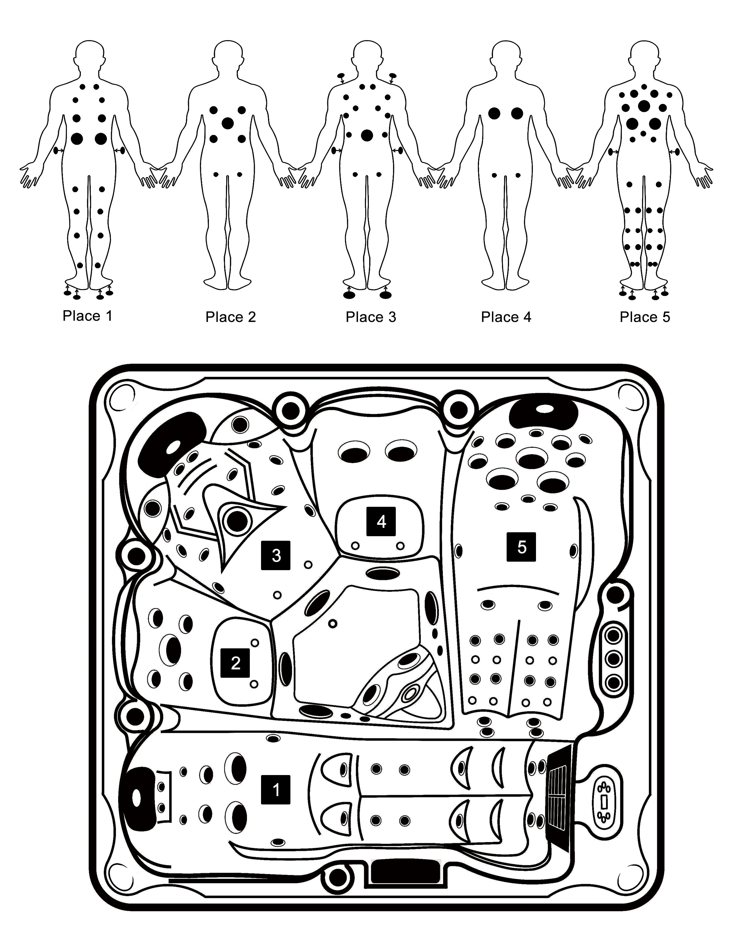 SANOTECHNIK I Outdoorwhirlpool HAWAII WHITE MARBLE inkl. Abdeckung und Stiege