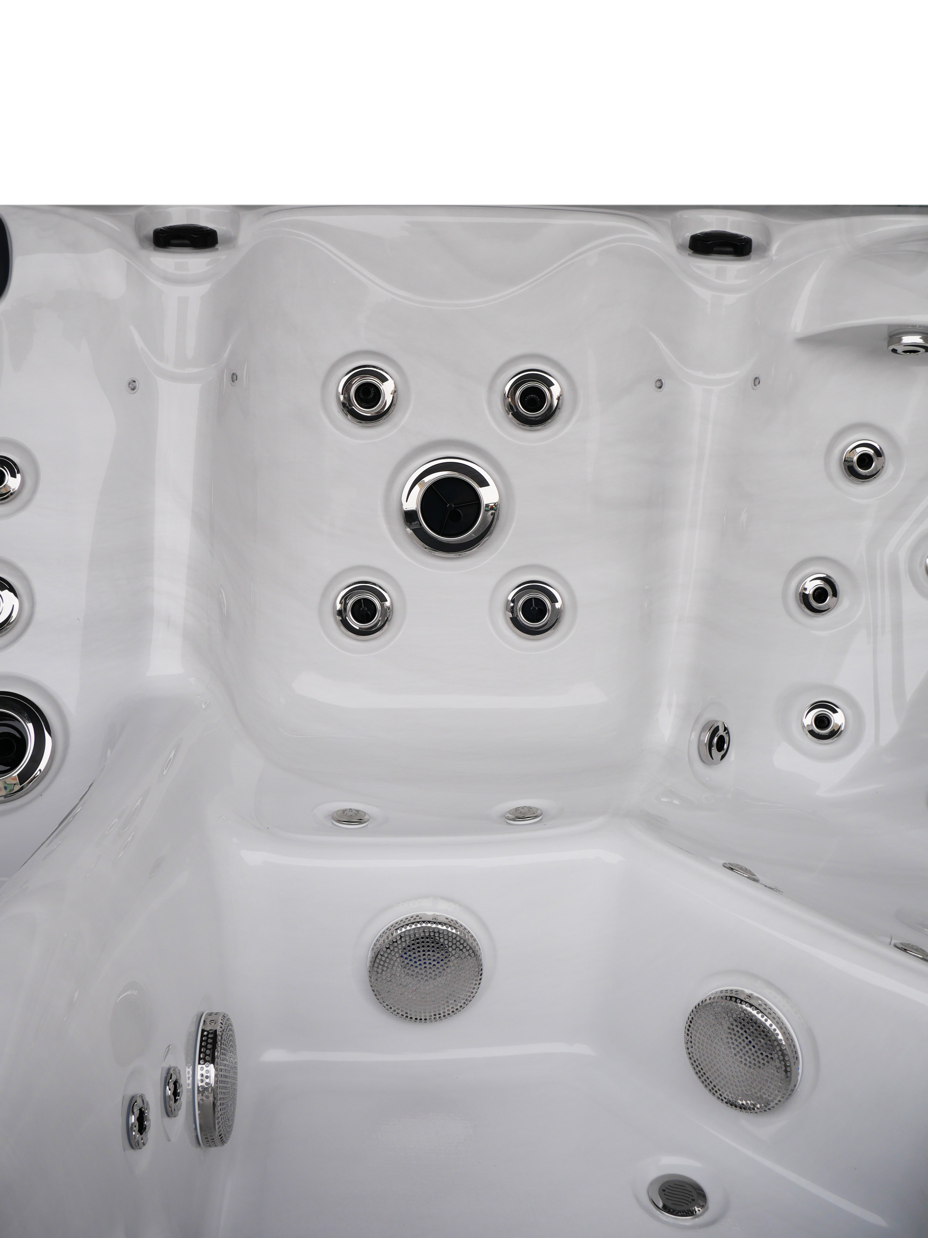 SANOTECHNIK I Outdoorwhirlpool HAWAII WHITE MARBLE inkl. Abdeckung und Stiege