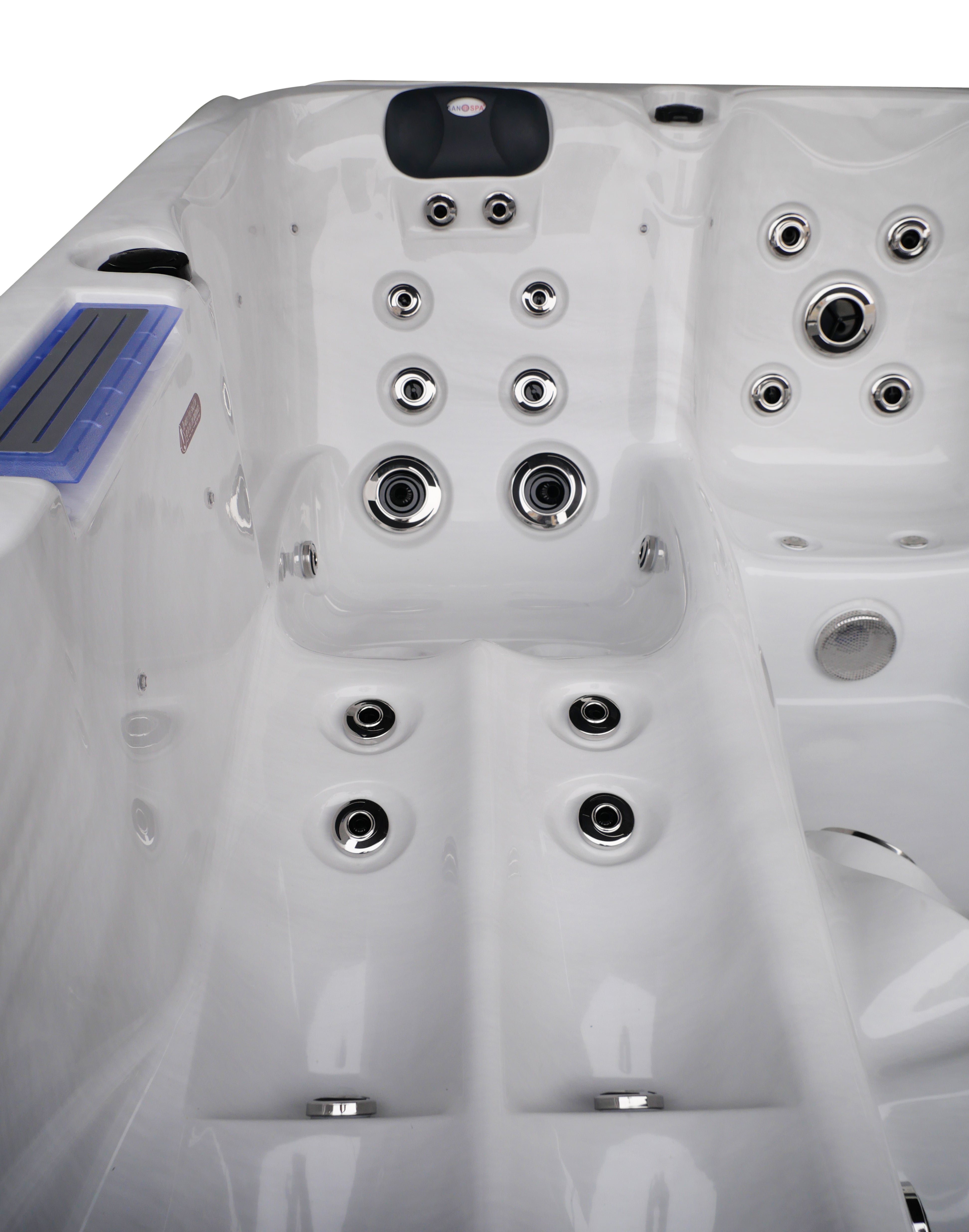 SANOTECHNIK I Outdoorwhirlpool HAWAII WHITE MARBLE inkl. Abdeckung und Stiege