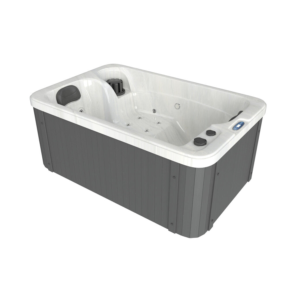 Sanotechnik - SPLIT OUTDOOR WHIRLPOOL white marble inkl. Abdeckung 175x115x70 cm