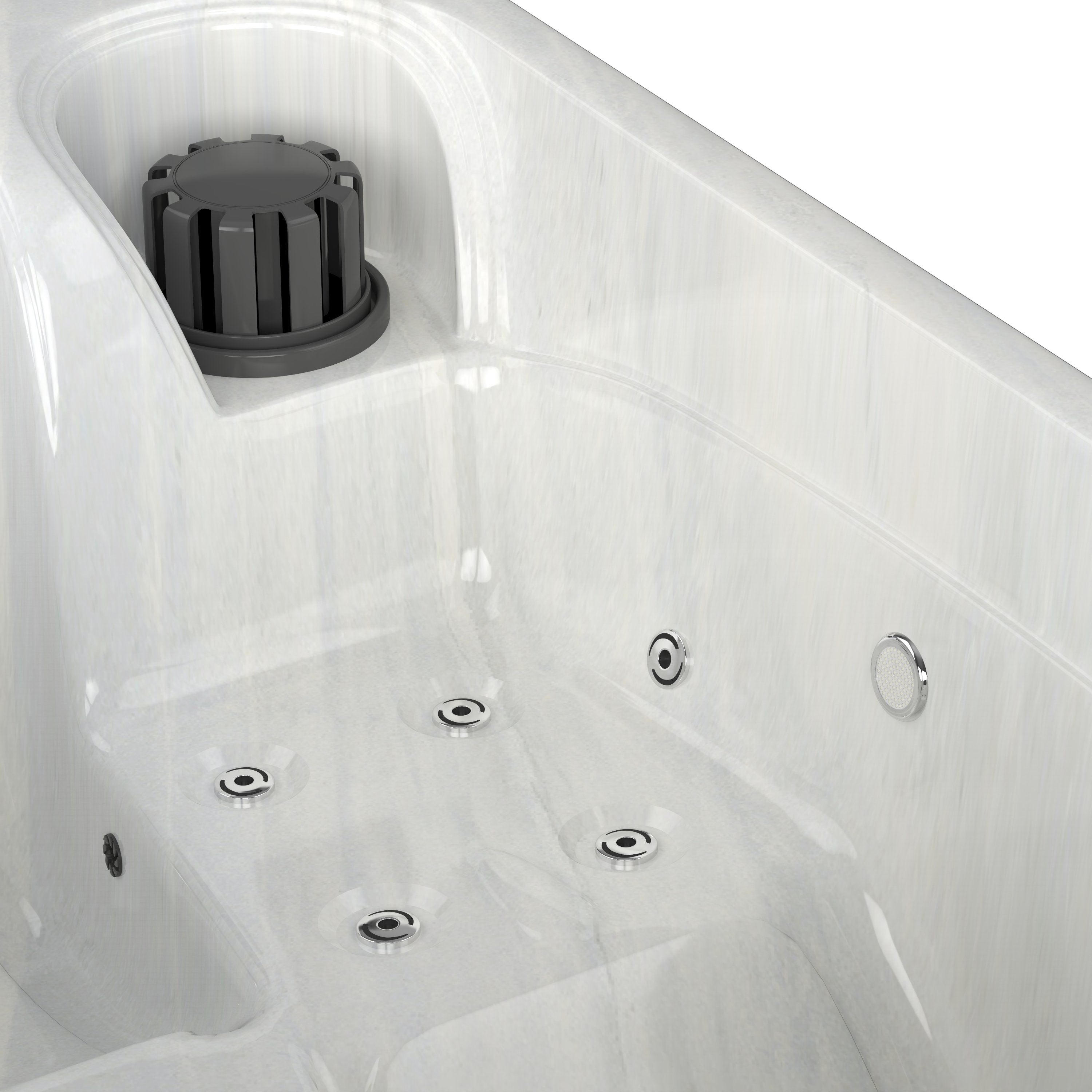 OUTDOORPOOL SPLIT White Marble 175x115x70 cm