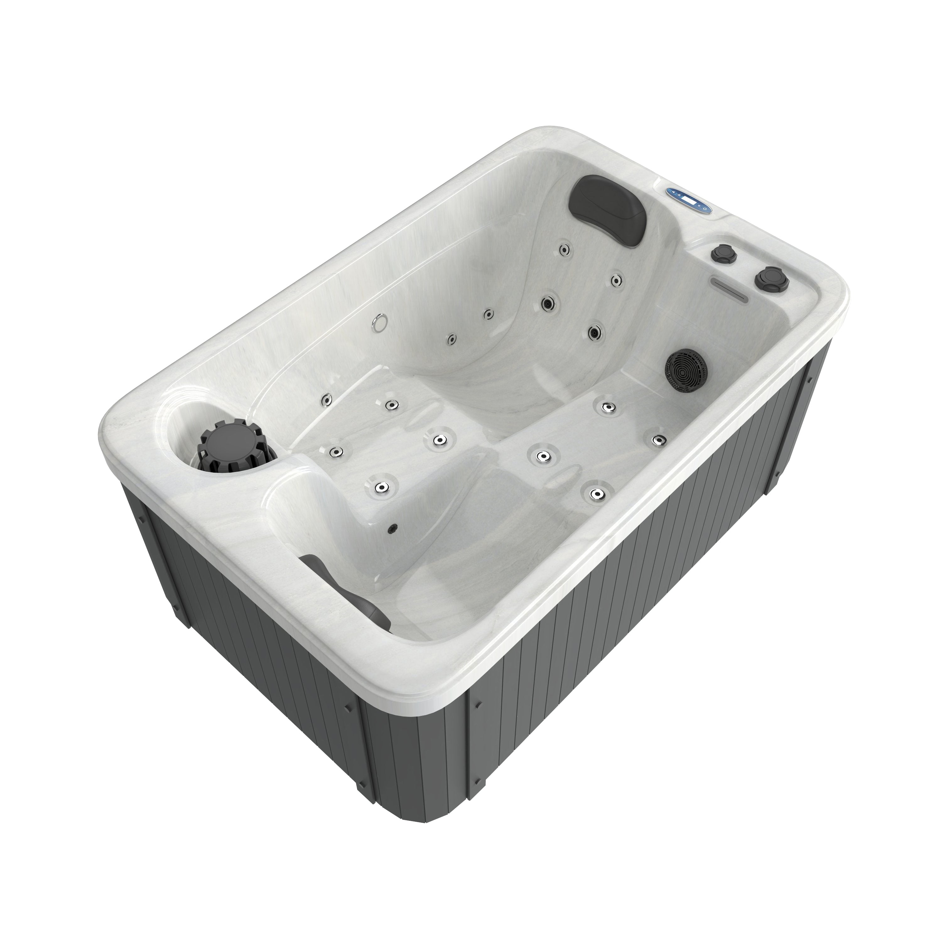 OUTDOORPOOL SPLIT White Marble 175x115x70 cm