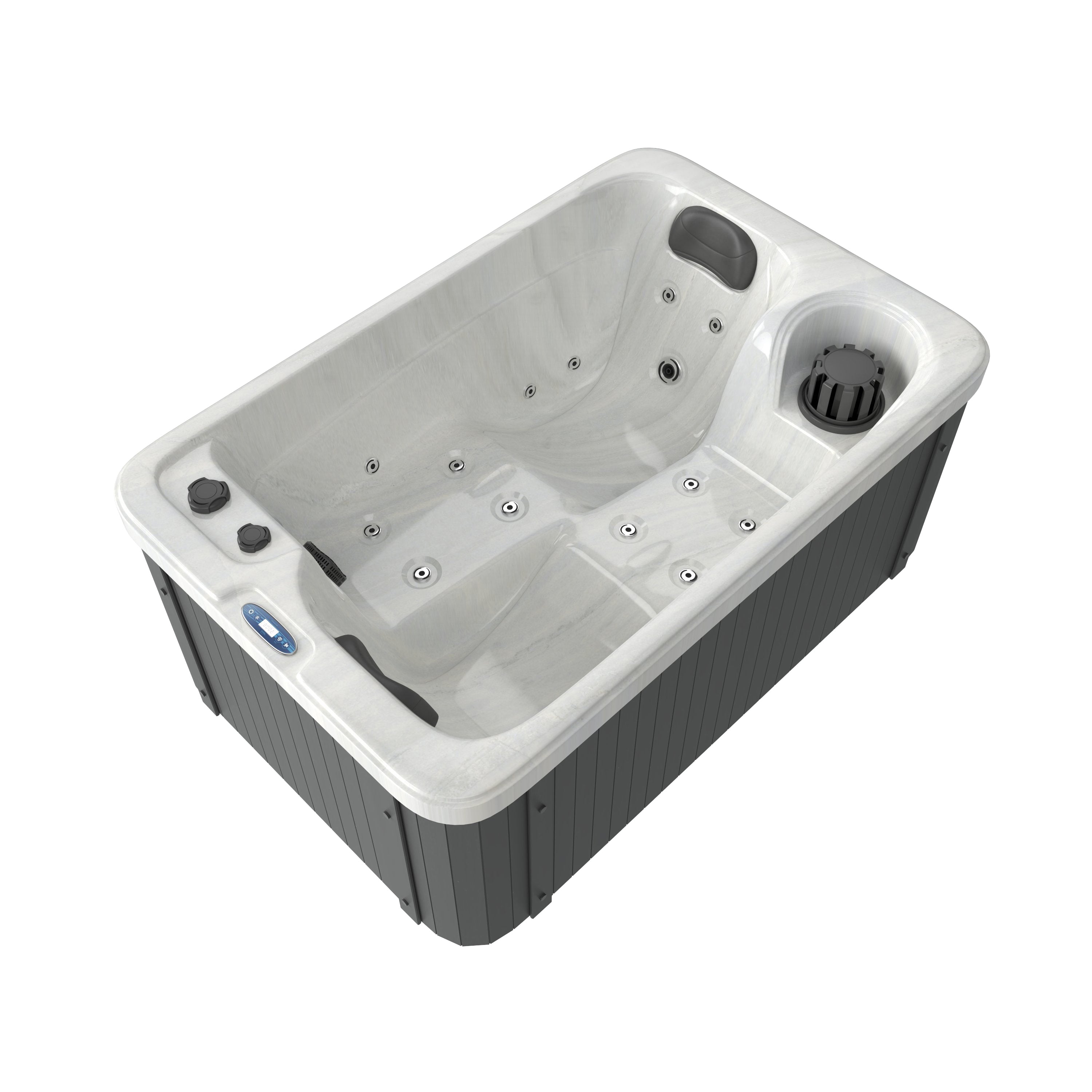 OUTDOORPOOL SPLIT White Marble 175x115x70 cm