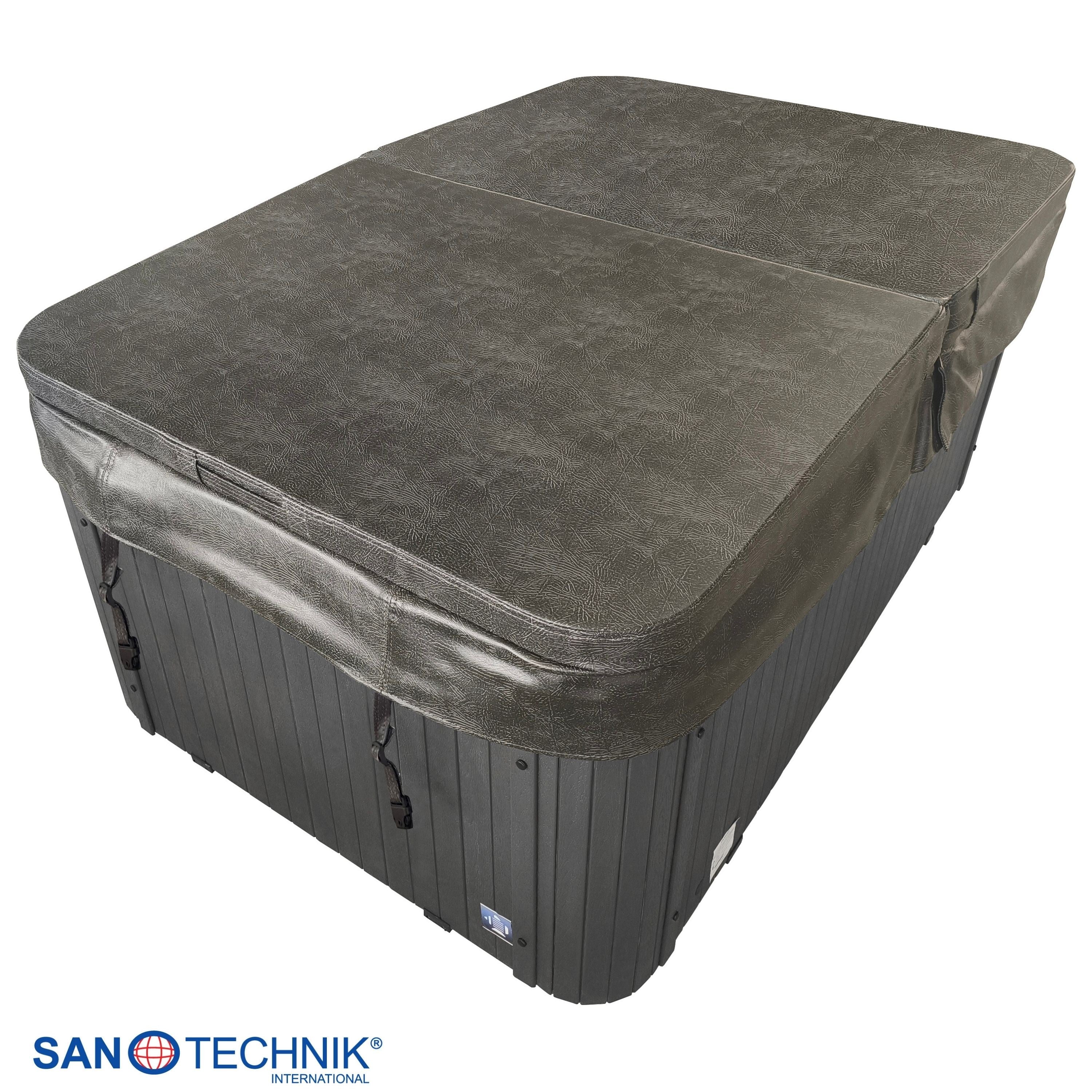 Sanotechnik - SPLIT OUTDOOR WHIRLPOOL white marble inkl. Abdeckung 175x115x70 cm