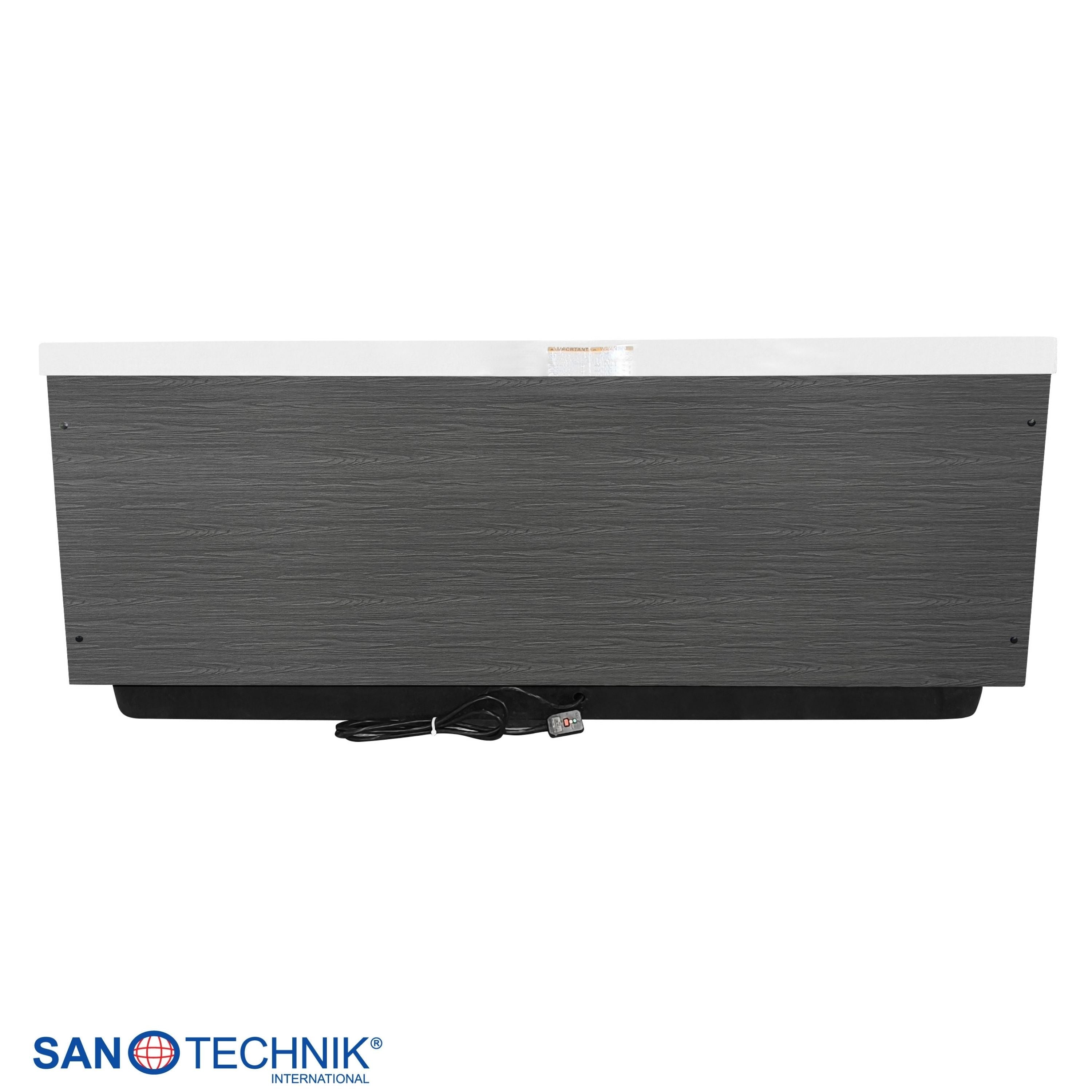 Sanotechnik - KORFU OUTDOOR WHIRLPOOL white inkl. Abdeckung und Stiege 190x140x70 cm