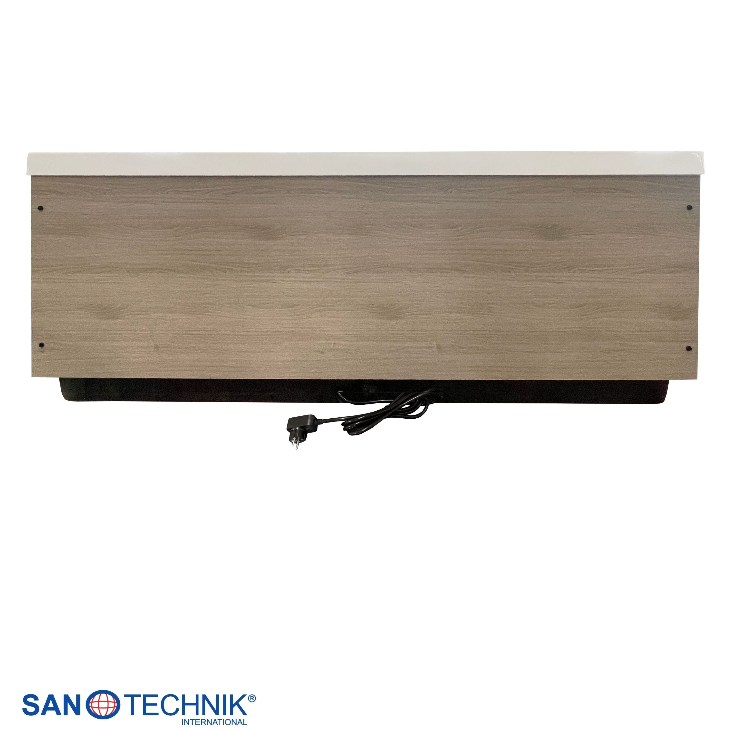 Sanotechnik - ZADAR OUTDOOR WHIRLPOOL white inkl. Abdeckung und Stiege 190x140x70 cm