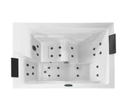 Sanotechnik - ZADAR OUTDOOR WHIRLPOOL white inkl. Abdeckung und Stiege 190x140x70 cm