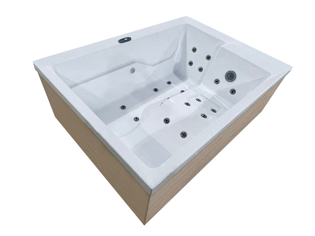 Sanotechnik - ZADAR OUTDOOR WHIRLPOOL white inkl. Abdeckung und Stiege 190x140x70 cm