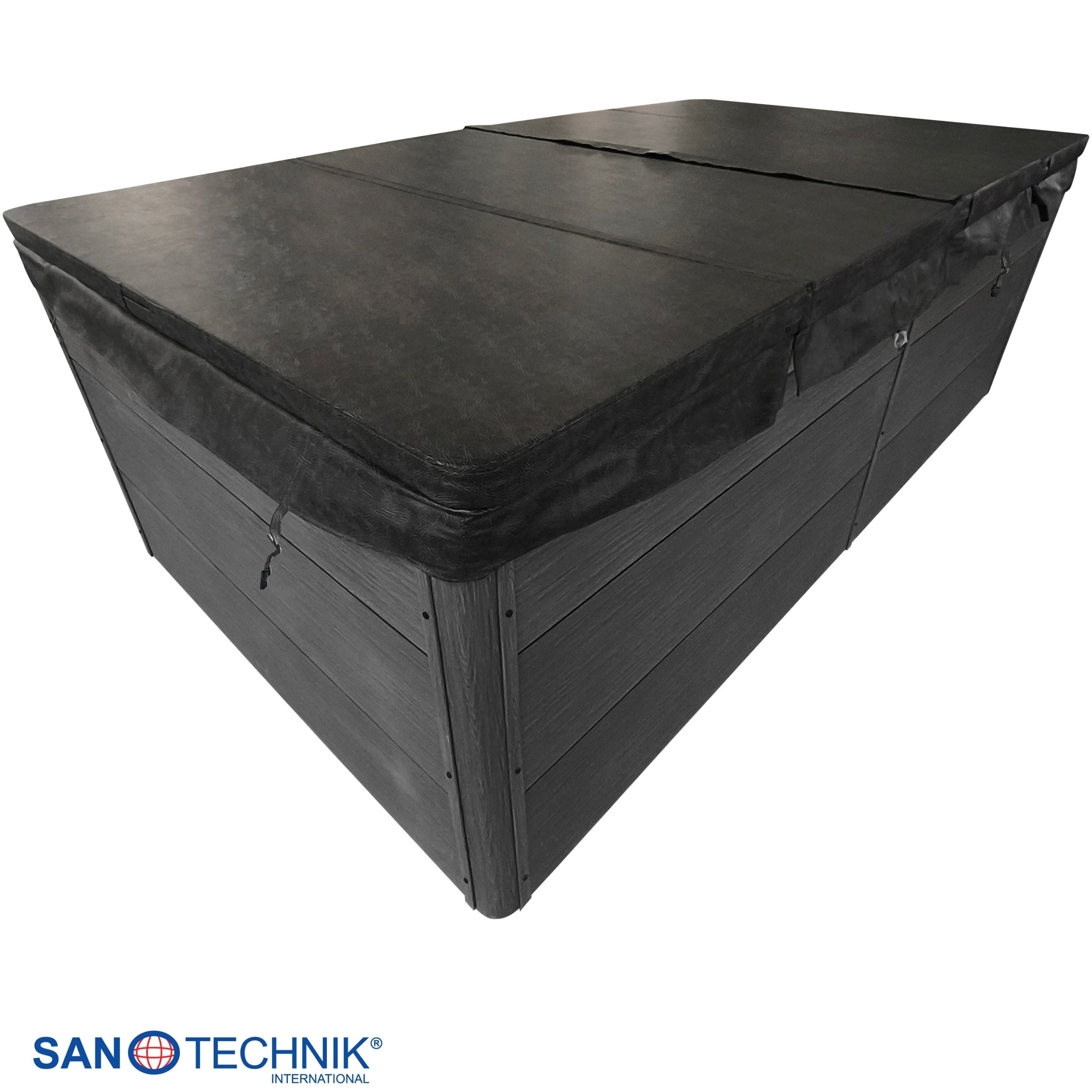 Sanotechnik - VALENCIA SWIMM WHIRLPOOL white inkl. Abdeckung und Stiege 400x220x126 cm
