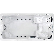 Sanotechnik - MENORCA  SWIMM WHIRLPOOL white marble inkl. Abdeckung und Stiege 450x228x131 cm