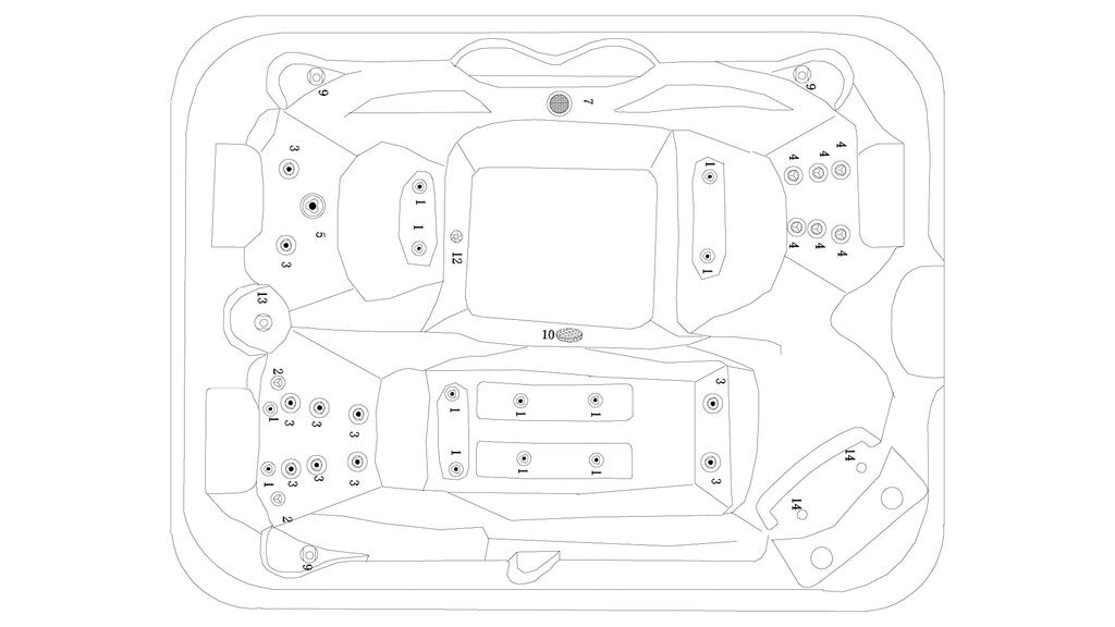Sanotechnik - FIJI OUTDOOR WHIRLPOOL white marble inkl. Abdeckung und Stiege 210x160x80 cm