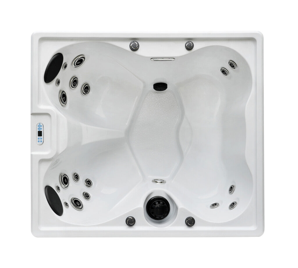 Sanotechnik - PALERMO OUTDOOR WHIRLPOOL white marble inkl. Abdeckung 180x160x76 cm