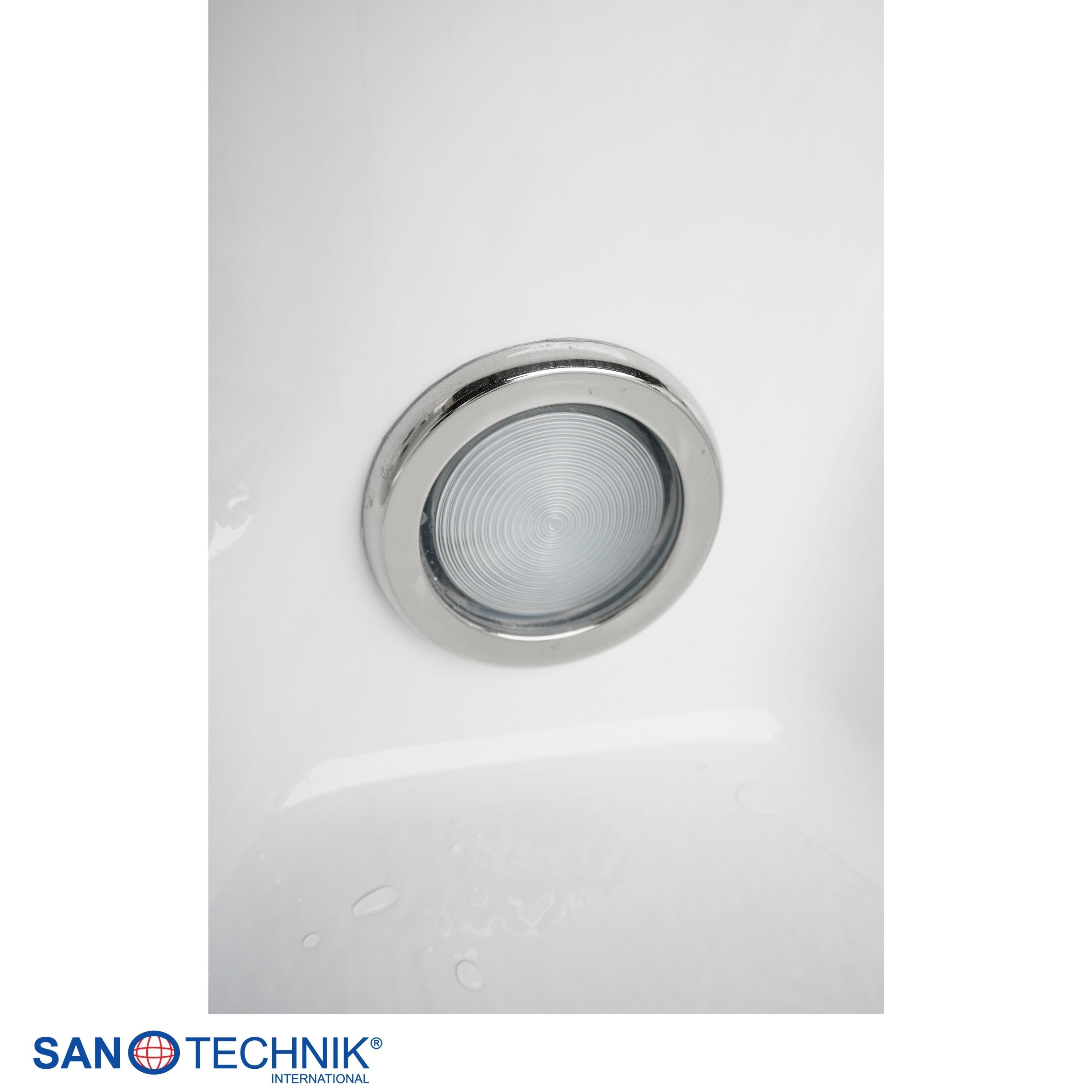 Sanotechnik - PALERMO OUTDOOR WHIRLPOOL white marble inkl. Abdeckung 180x160x76 cm