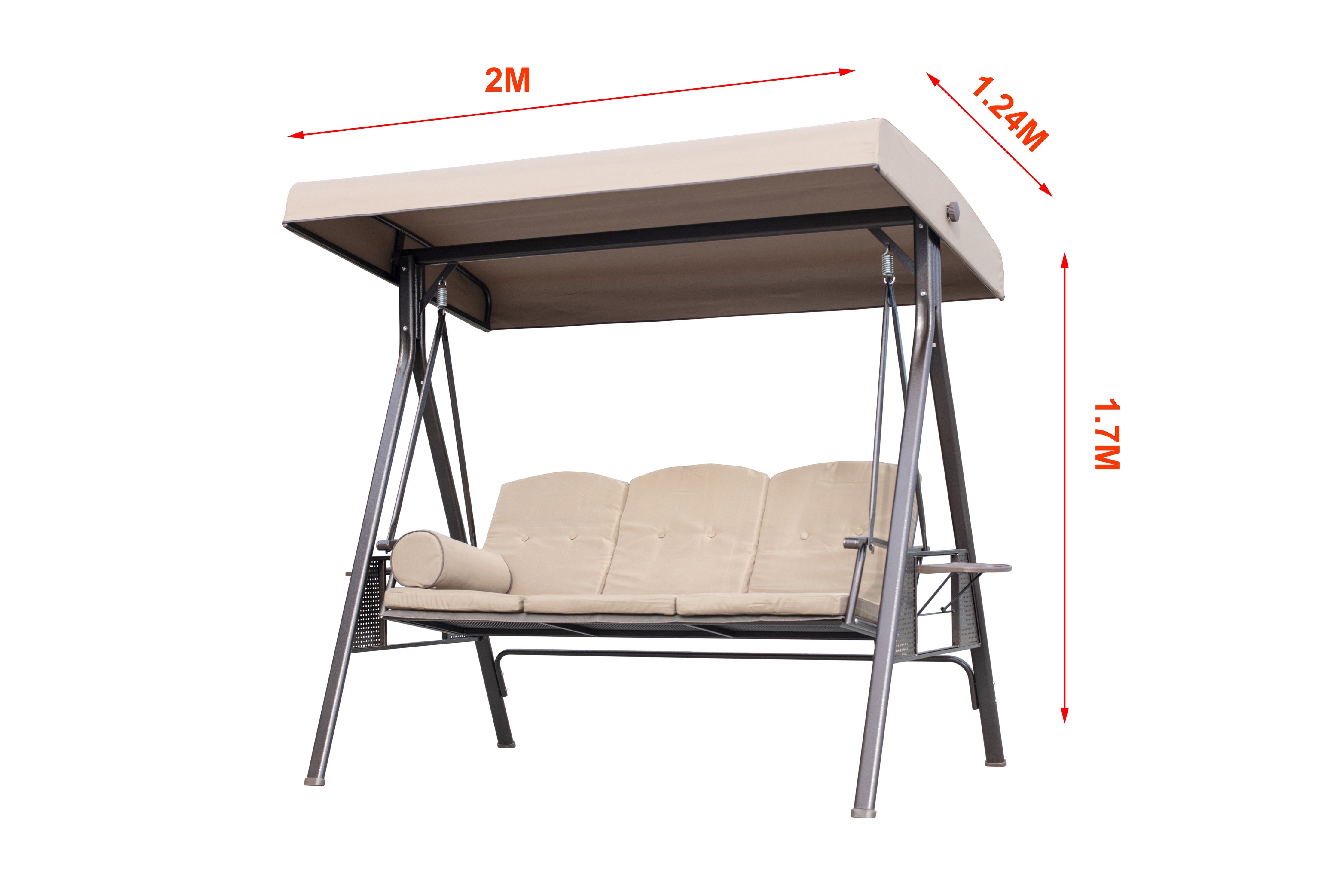 Sanotechnik - Hollywoodschaukel beige 200x124x170 cm