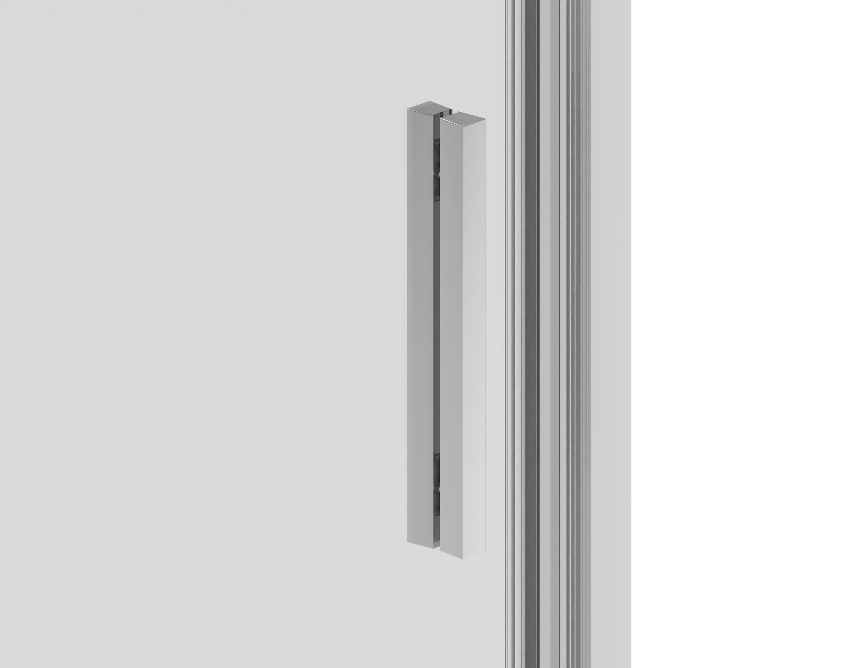 Sanotechnik - Schwenktür schwarz 80x200cm 6mm ESG Easy-Clean
