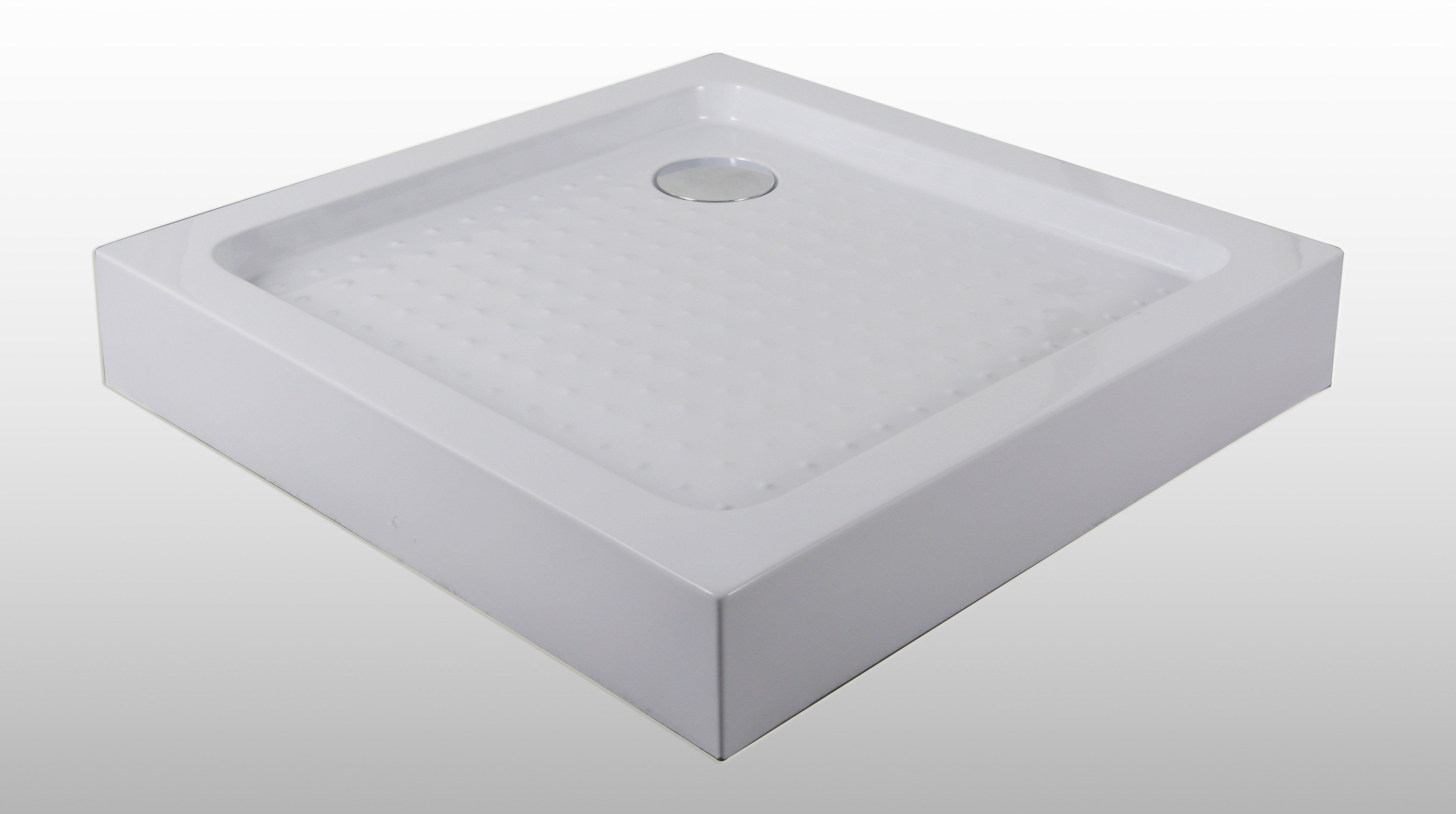 Sanotechnik - Eck-Brausetasse weiß 90x90x12,5