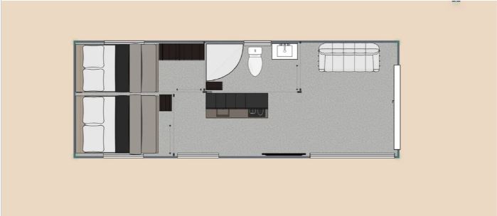 Tiny House Typ3 - 8x3m