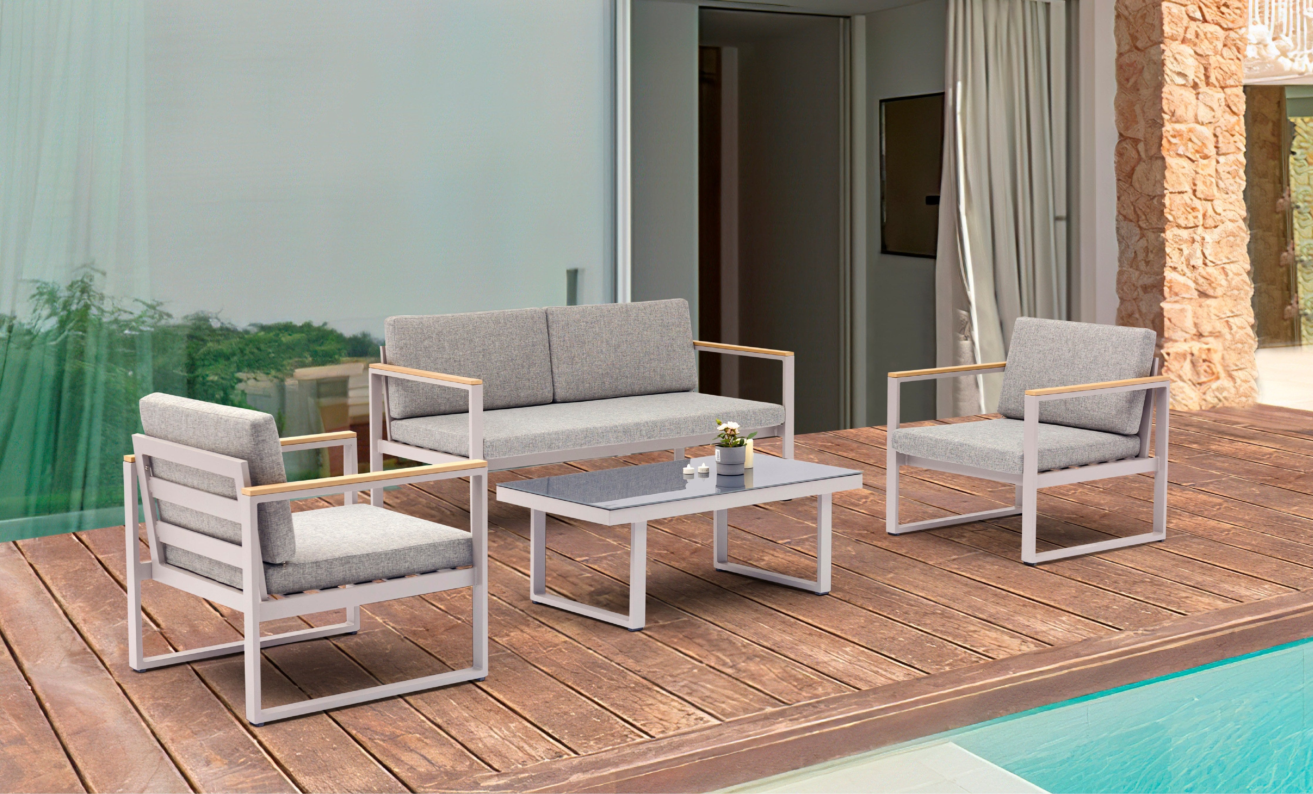 Sanotechnik - Gartenlounge Set Marbella 4-Teilig