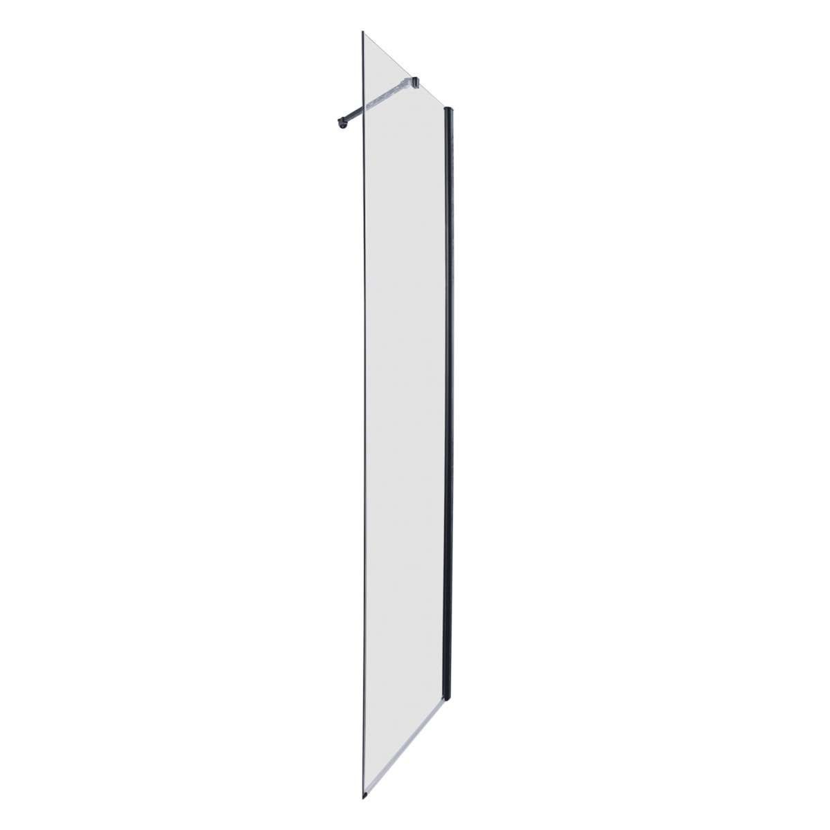 Sanotechnik - Glasfixteil schwarz matt 85-87x195cm
