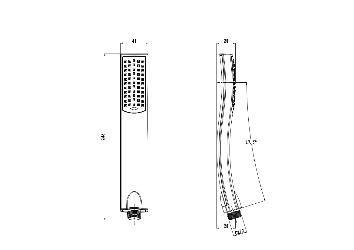 Sanotechnik - Handbrause chrom 1 Funktionen