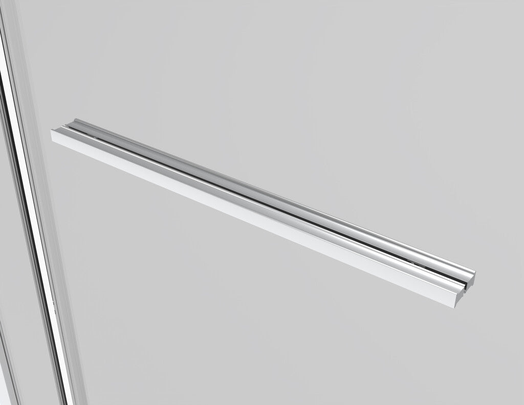 Sanotechnik - Eck-Duschkabine m Drehschiebetür schwarz 90x200 6mm ESG Easy-Clean/Easy-Mounting