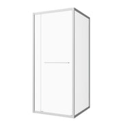 Sanotechnik - Eck-Duschkabine m Drehschiebetür chrom 80x200 6mm ESG Easy-Clean/Easy-Mounting