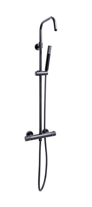 Sanotechnik - Brausestangenset 1 Funk mit Thermostatmischer schwarz matt