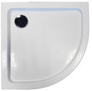 Sanotechnik - Rund-Brausetasse m.fixer Sch.80x80x12cm weiß