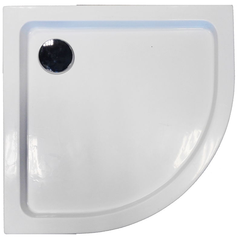 Sanotechnik - Rund-Brausetasse m.fixer Sch.80x80x12cm weiß