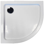 Sanotechnik - Rund-Brausetasse m.fixer Sch.80x80x12cm weiß