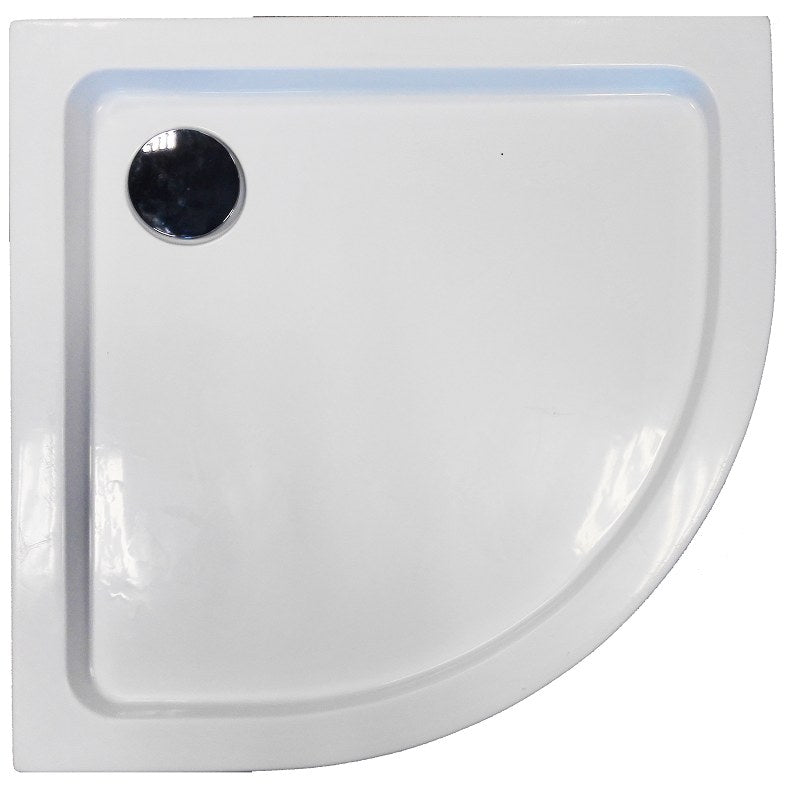 Sanotechnik - Rund-Brausetasse m.fixer Sch.80x80x12cm weiß