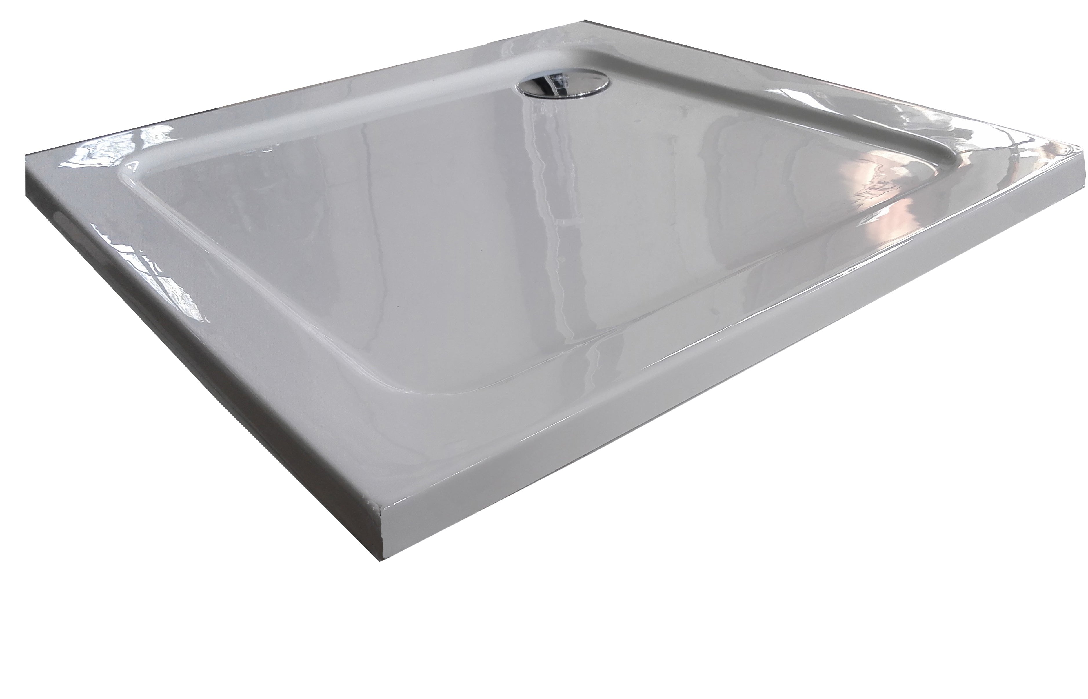 Sanotechnik - Eck-Brausetasse VENUS 80x80x4cm weiß