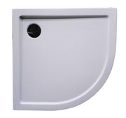Sanotechnik - Rund-Brausetasse BORA 90x90x14cm m.abn.Schürze weiß