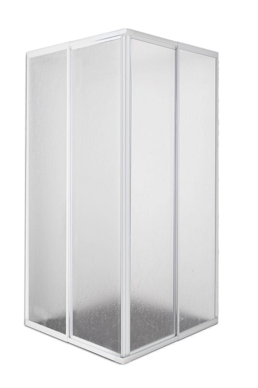 Sanotechnik - Eckduschkabine Acrylglas weiß 73-90x73-90x185cm